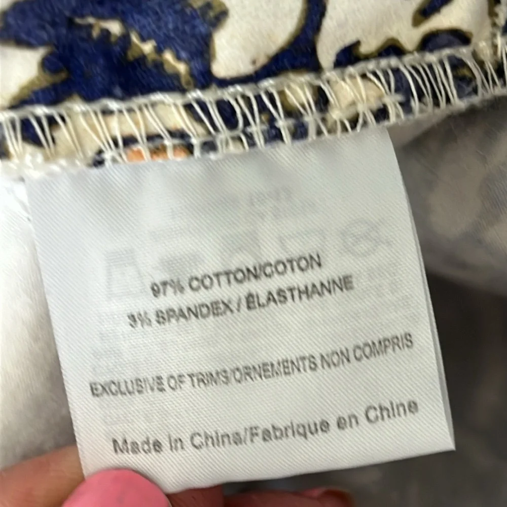TORY‎ BURCH IZZY PRINTED CROPPED SKINNY JEANS WOMEN'S SIZE 25